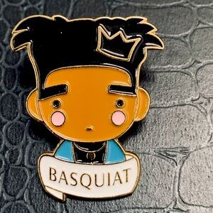 👁 HTF Jean-Michel Basquiat Enamel Pin Art Painter NEW